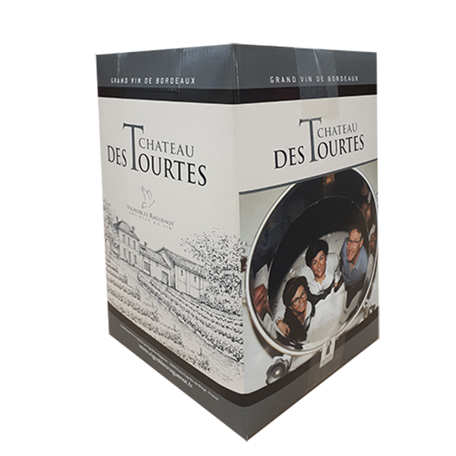 BIB Chateau des Tourtes 10L Premium Merlot Cabernet Sauvignon 14% French Red Dry Wine High Quality Blaye Cotes De Box Bag