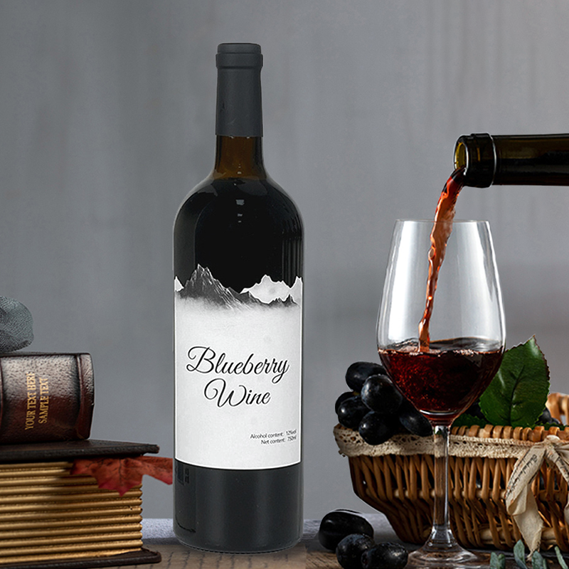 Hot Sale large glass Red Wine Or Blueberry bulked Wine Simple And Delicious blueberry wine price