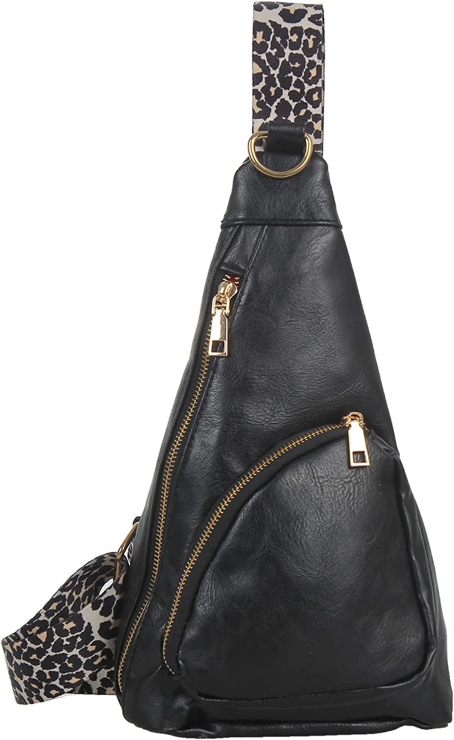 Lr Women Small Pu Leather Sling Bag Fashion Shoulder Strap Chest Crossbody Backpack Daypack With Pockets For Travel Bag 