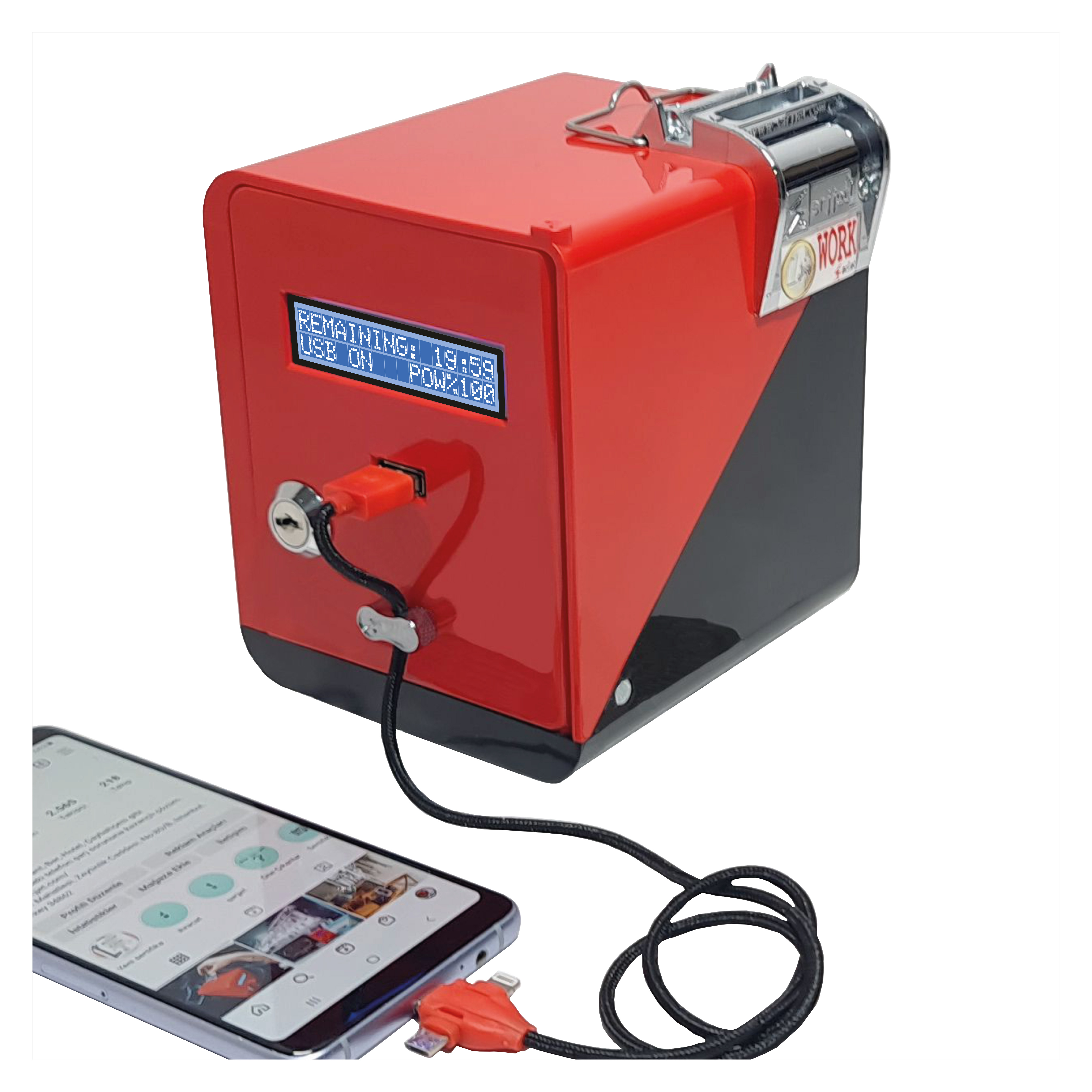 Charging Station Powerbank Kioks Mobil Charging Cell Phone Charging Cell Phone Charger Automat For Cafe And Restaurants 