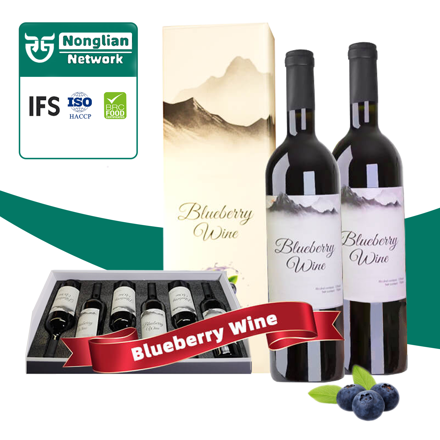 Hot Sale large wine gift bag bulked Wine Simple And Delicious blueberry wine sweet