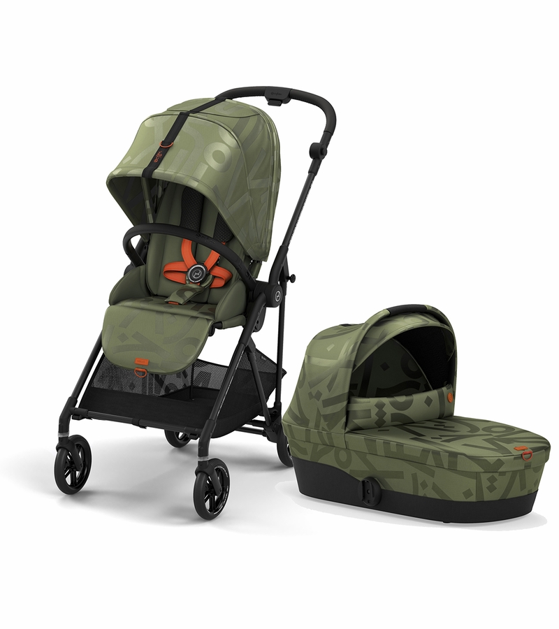 Cybex Melio Street Stroller + Cot Bundle - Olive Green