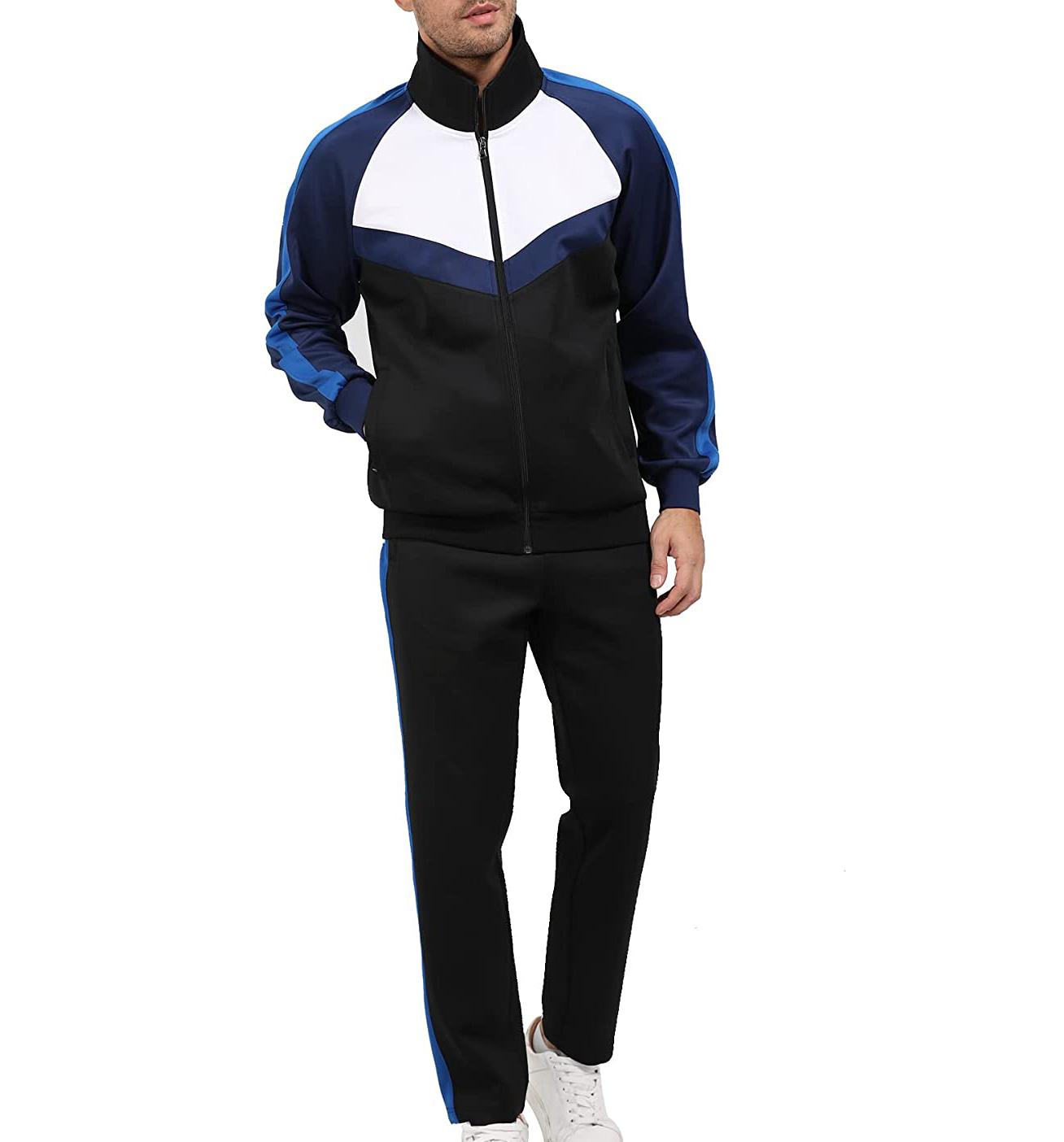 Tracksuit Jogging Sweat Suits 2 Piece Casual Outfit Athletic Suit Set Tracksuits Set 2 Piece Athletic Full Zip Track Suits 