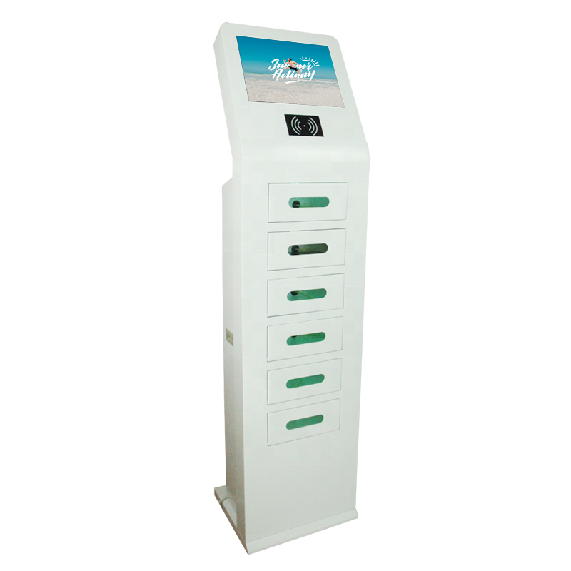 15.6 Inch Floor Stand Android System 2g Ram 16g Memory Advertising Tv Monitors Cell Phone Charging Kiosk For Airport/event/hotel 