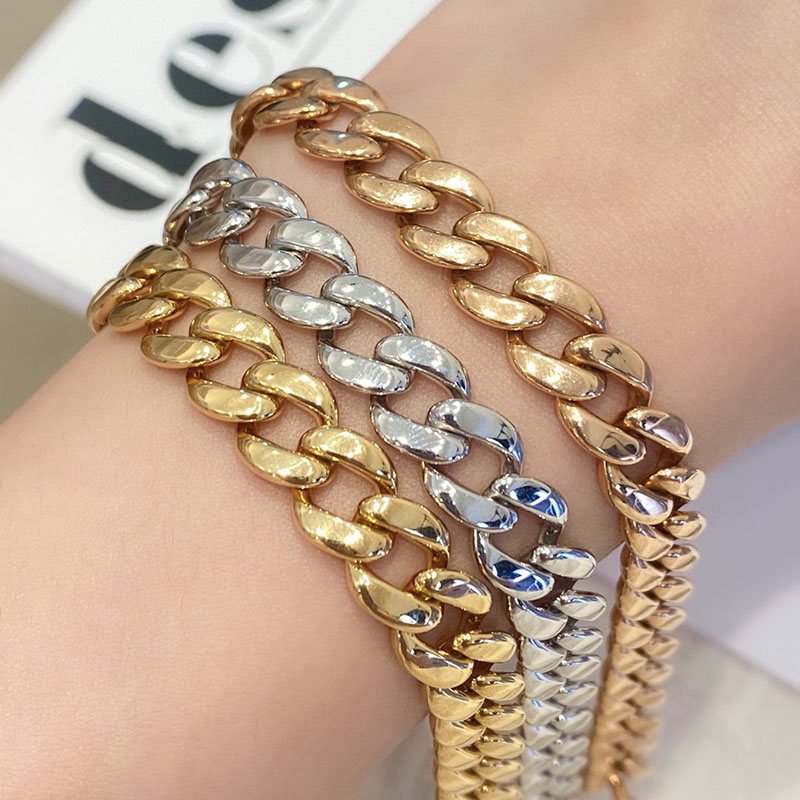 Luxury Fashion Au750 Pure 18k Gold Men Chain Bracelet Jewelry Male Bracelets