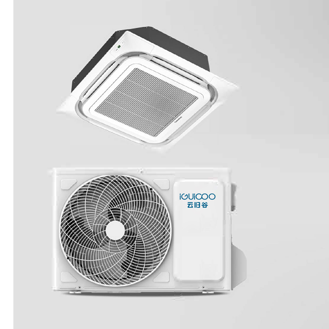 7500-12000 Btu 8-way Split Ceiling Mounted Air Conditioner Cassette Type Air Conditioning 