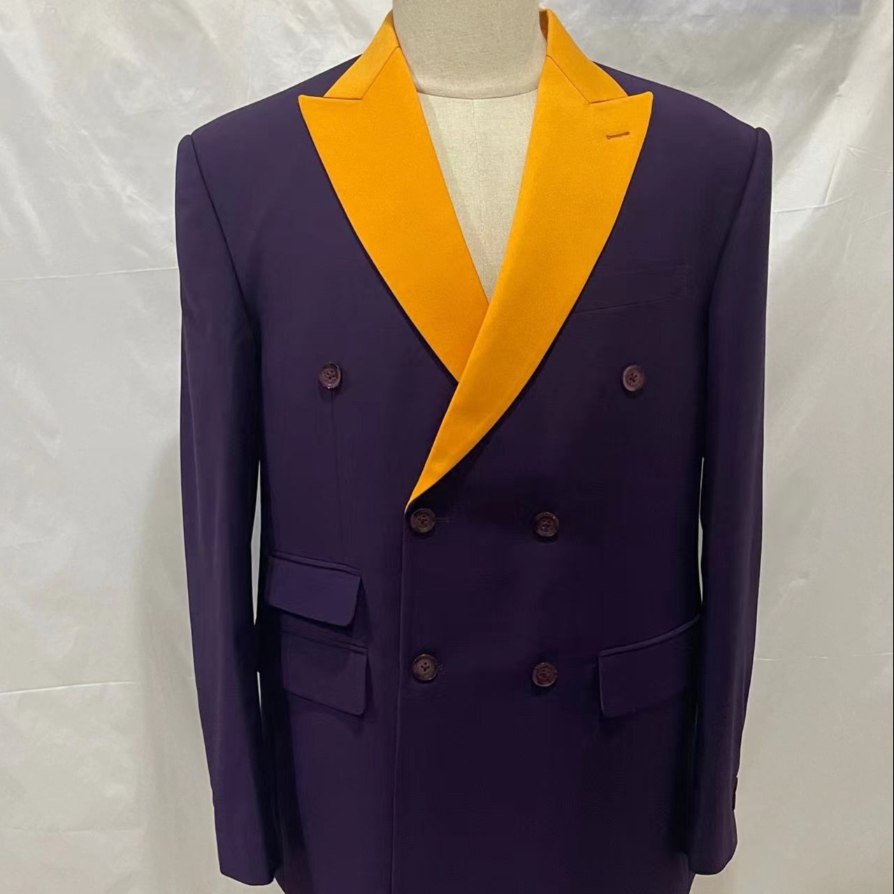Fashion Purple Men's Suit Banquet Best Man Groom Prom Wedding Suit 
