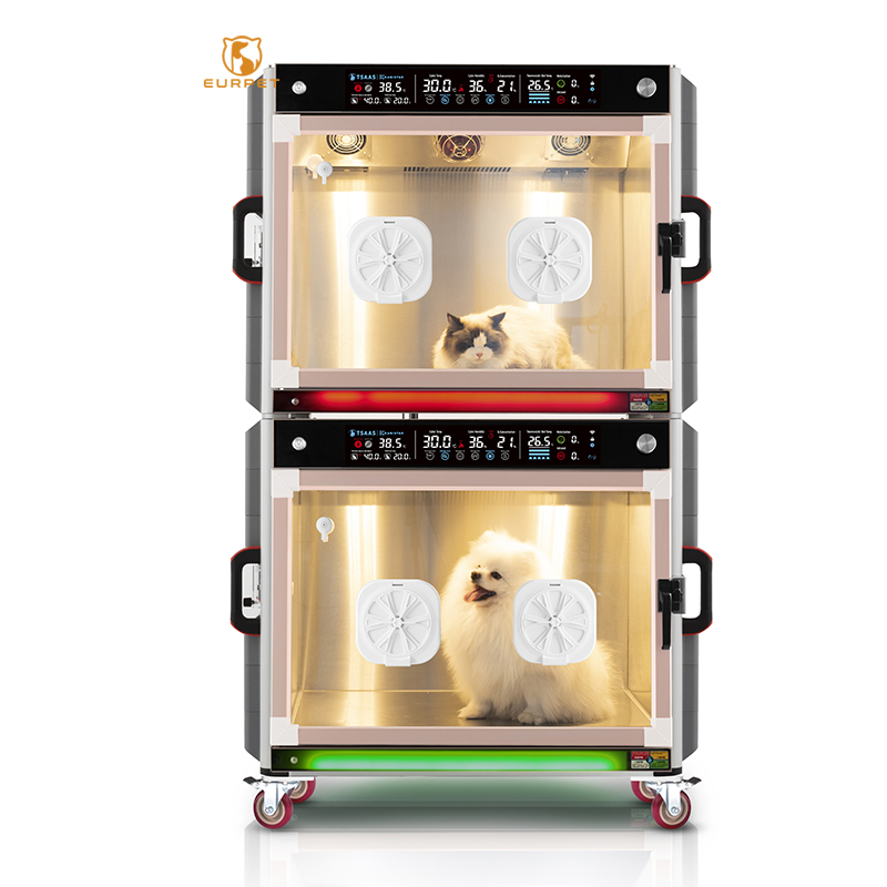 Eur Pet Factory Price Automatic Icu Warm Cage With Temperature Self-adaption Adjustment System Veterinary Pet Incubator 