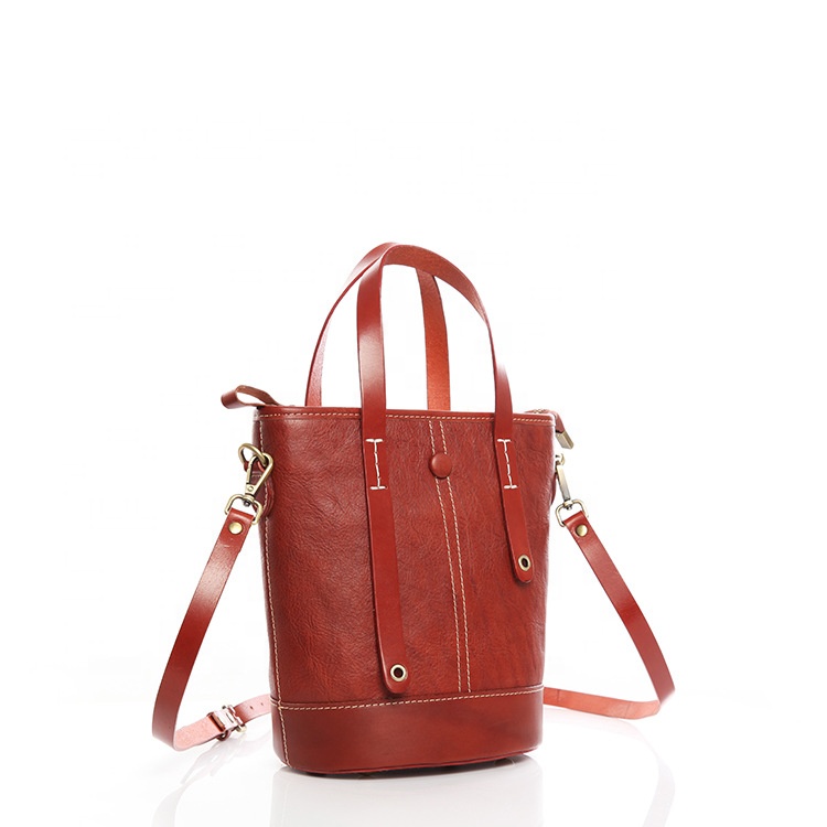 Women'S Big Capacity Soft Plain Handbag Bucket Bag Tote Bag Leather Messenger Crossbody Bags