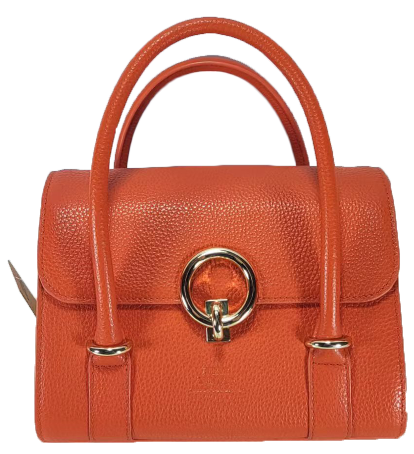 Hot Sale Custom Logo Leather Handbag Women Orange Leather Fashion Womens Shoulder Bag Wallets for Women Fashionable Yq Fashion