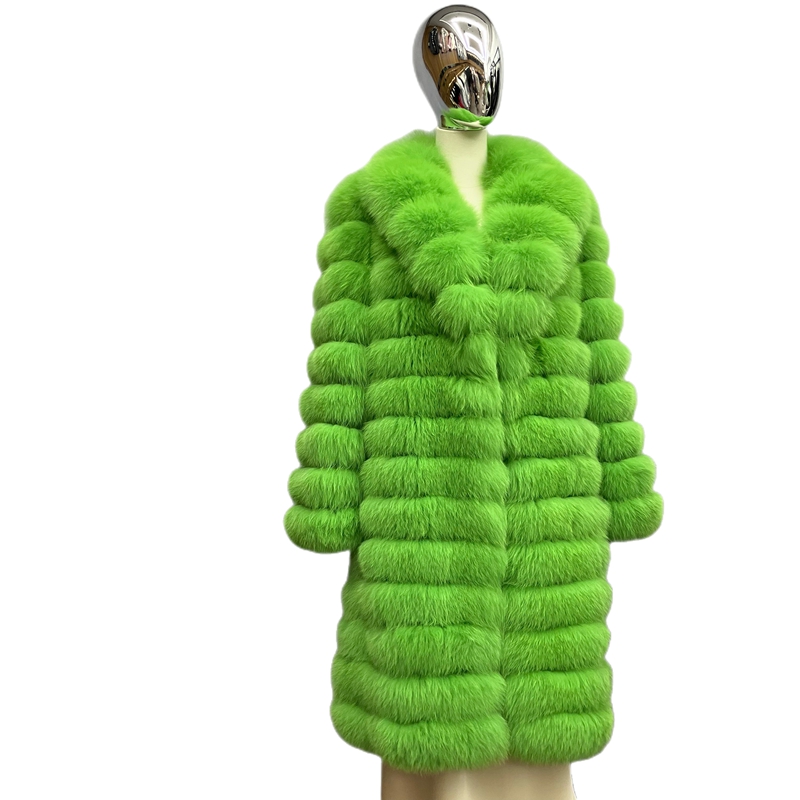 Plus Size Men's Real Fur Jacket New Casual Winter Warm Women Long Windbreaker Genuine Fox Fur Coat Oversized 
