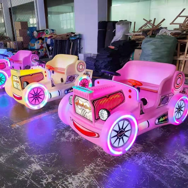 Children's Electric Bumper Car In The Plaza Mall Shiny Old Car Two-person Parent-child Amusement Car 