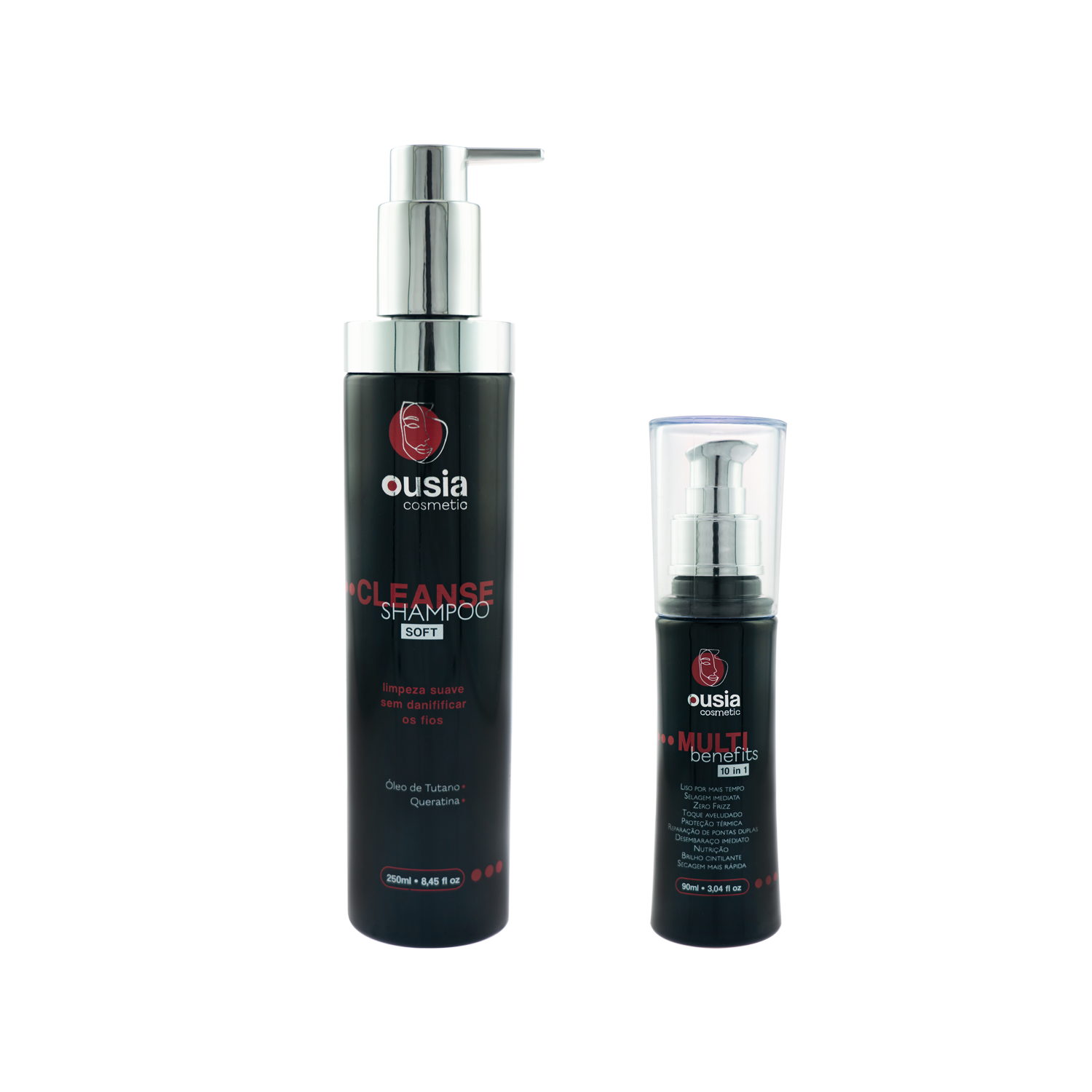 Private Label Hair Shampoo Cream Set Ousia 10 In 1 Multi Hair Benefits Cream And Cleanse Shampoo Kit 