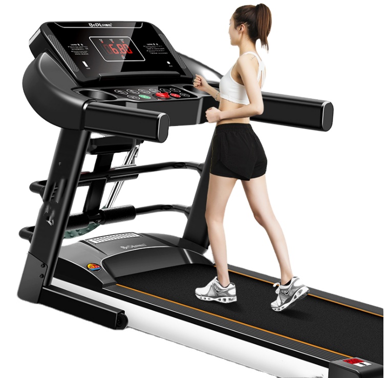 Source factory spot household walking machine cross-border fitness equipment folding color screen electric treadmill