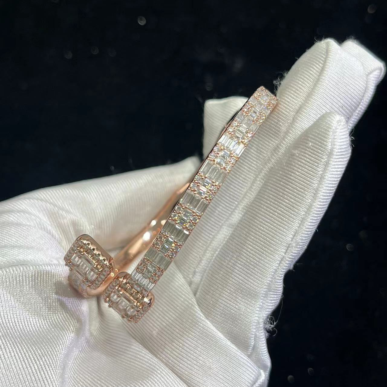 Luxury Chain Moissanite 925 Sliver Diamond Wristband Bracelet Fashion Jewelry Bracelets