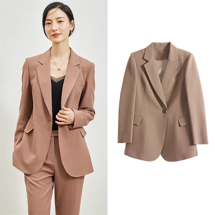 Wholesale Women's 2023 Autumn Suit One Button Small Suit Jacket And Straight Trousers Suit 