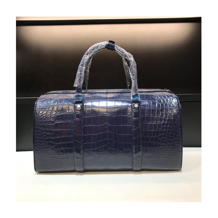 Large Capacity Top Quality Exotic Genuine Crocodile Leather Skin Duffel Travel Bag