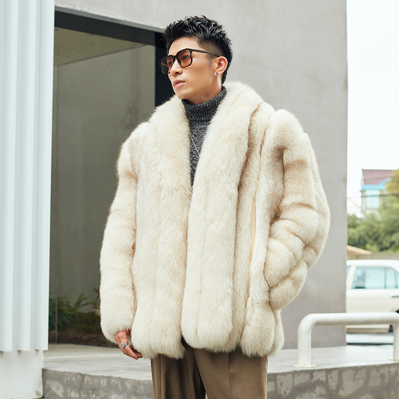 Cy 2023 Winter Fashion Extra Large Size Men Jacket Thick Warm Clothes Fox Fur Coat Men 