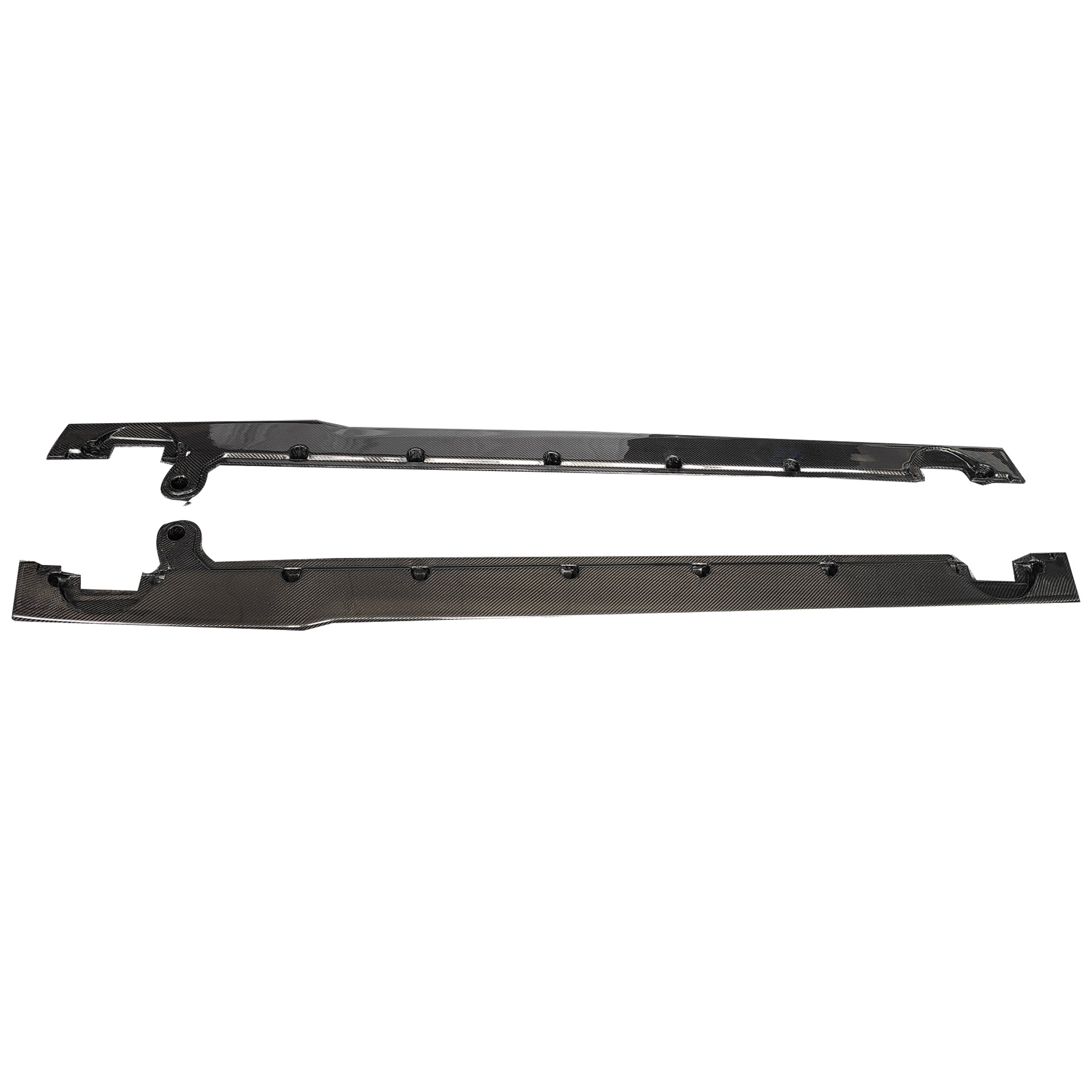 W12 Limited Edition Style Carbon Fiber Side Skirts For 18-21two-door Version Bentley Continental Gt Side Shovel 