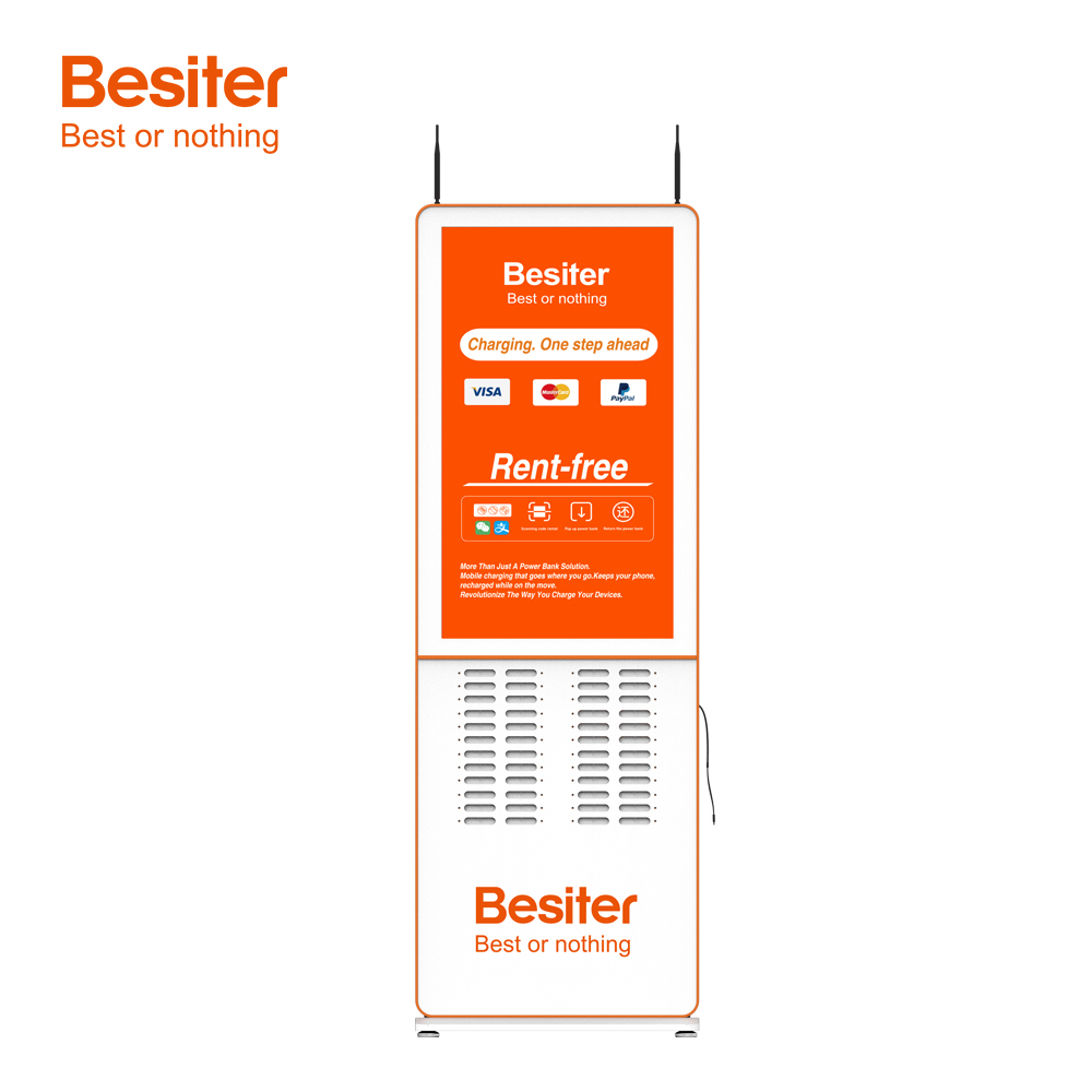 Besiter 48 Slots Sharing Power Bank Shared Power Bank Station With Screen Cell Phone Charging Station For Mobile Phone