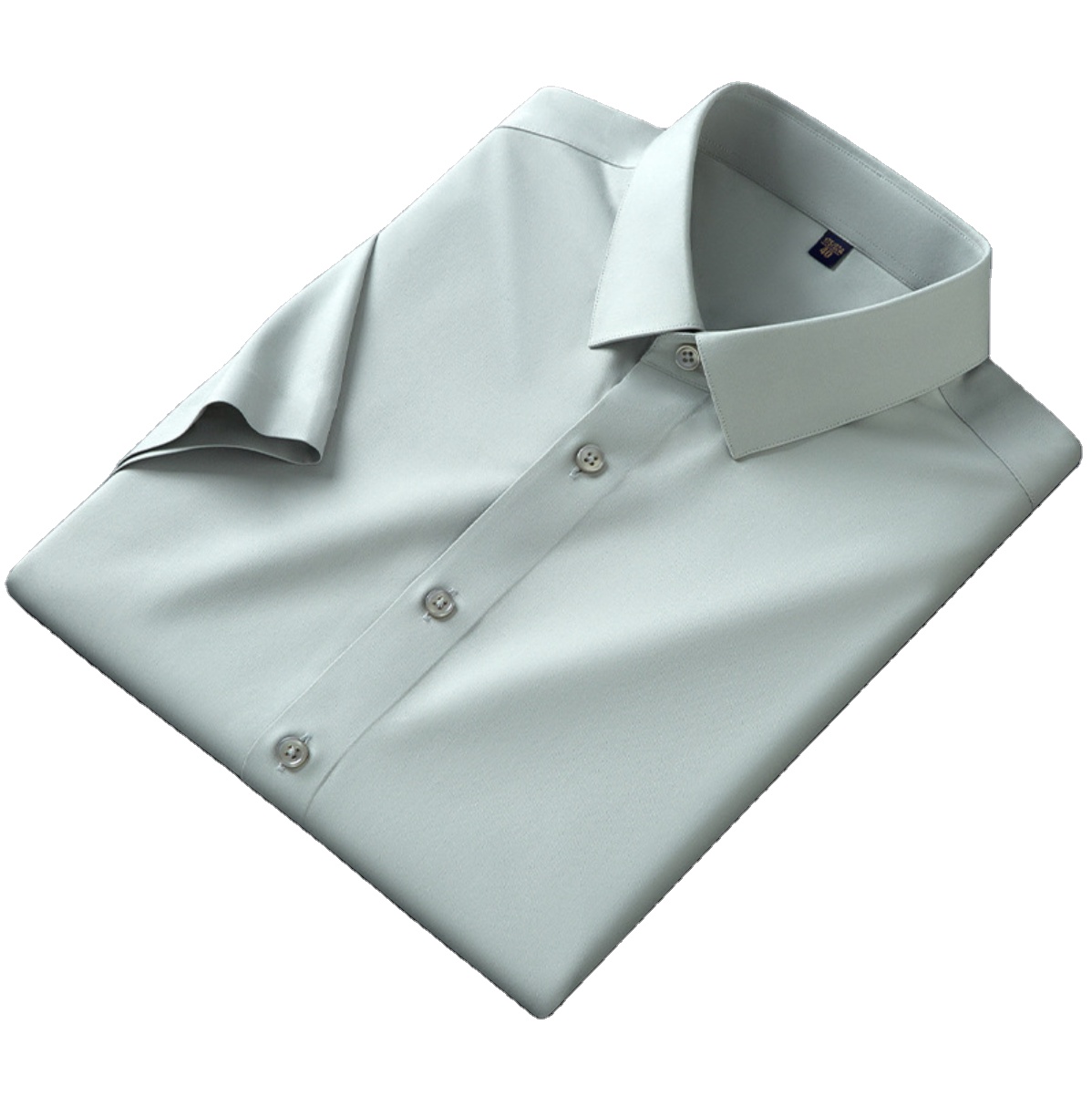 HIGH CLASSIC SILK MEN'S SOLID FORMAL DRESS SHIRT WITH CUTAWAY COLLAR