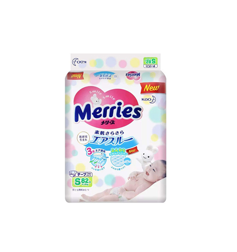 Japan Kao Merries S82 Pieces High Quality Baby Diaper Pants Disposable 