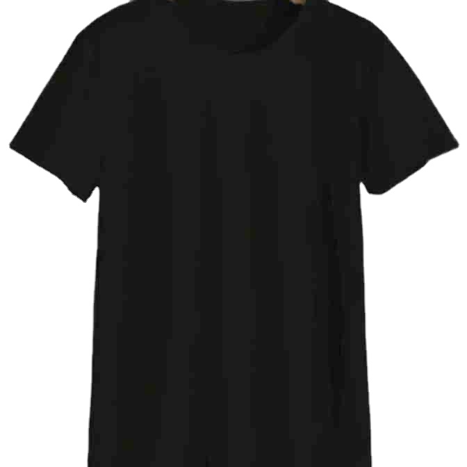 High Quality Mens Black Heavy Cotton O Neck Loose Fitted Tshirt 400gsm 
