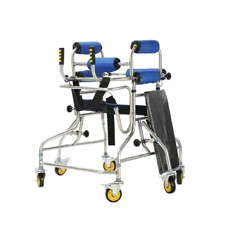 Manufactory Direct Adult Baby Walker Walking Aid With Crutch Seat Folding Walking Aid