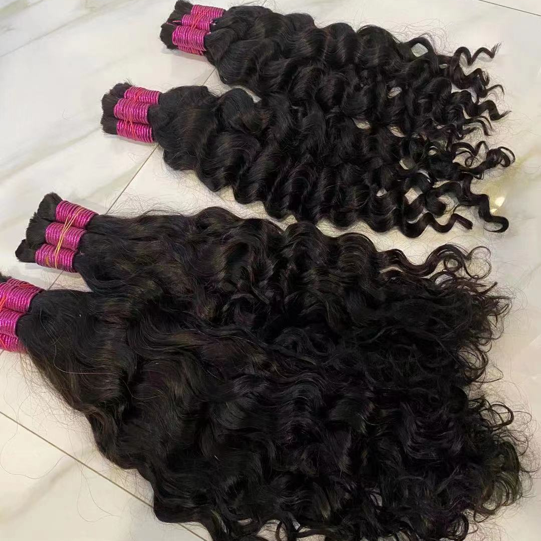 100% Ondulado Cabelo Humano Em Massa Venda Quente No Mercado Do Brasil,Grande Pedido 