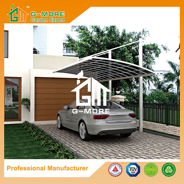 G-more Professional Carport Manufacturer,High Grade New Style Easy Diy Elegant Aluminium/solid Pc Car Port/car Shed 