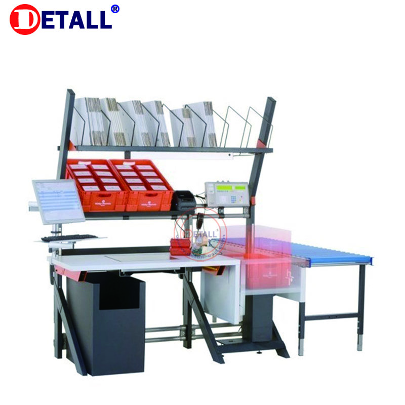 Detall Mobile Phone Packing Table/station With Cutter For Electronic Factory 
