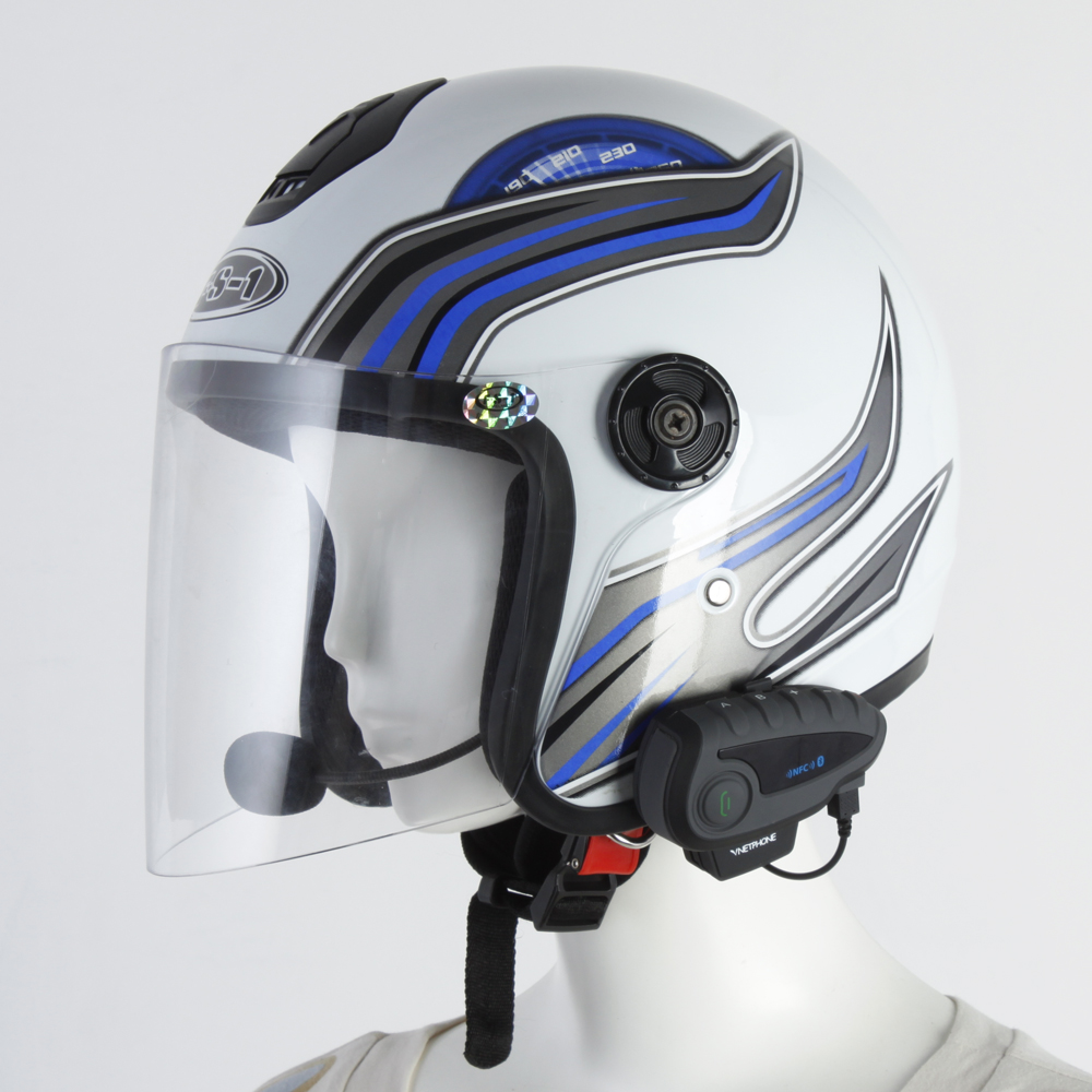 New V8 5 Riders 1200m Full Duplex Talking Same Time Bt Motorcycle Helmet Radio Communication Intercom 