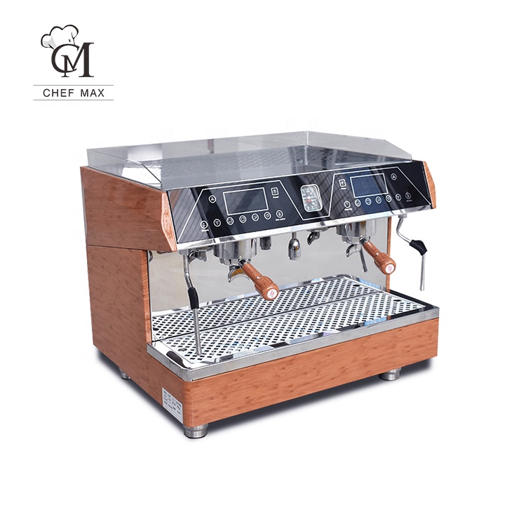 Chefmax Commercial 3.8kw Custom Semi Automatic Italian Double Cylinder Machine Coffee Makers Cafetera