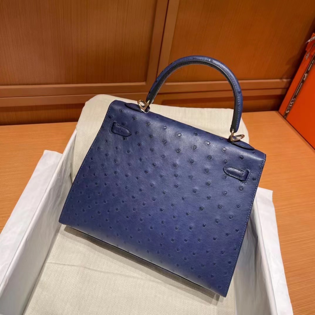 Fashion Bag Wholesale Women's Handbag Women's Luxury Handbag Women's Notebook Handbag Bk25 Ostrich Skin Handmade