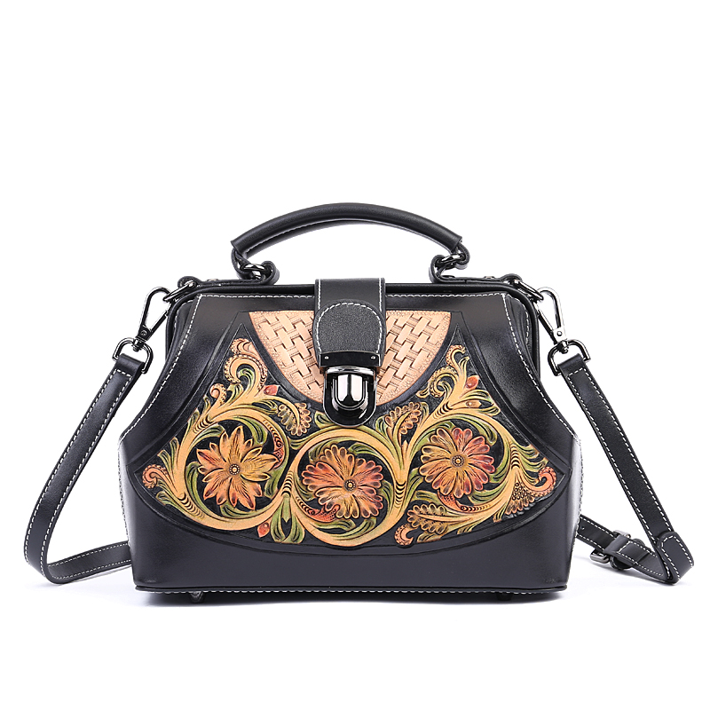 Genuine Leather Luxury Vintage Used Ladies Women Hand Carry Bags Ladies Luxury High Quality Handbags For Ladies 