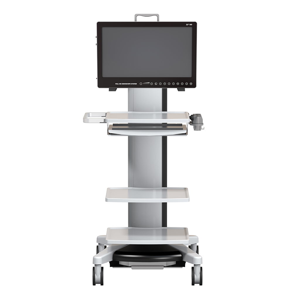 Ykd-2100 Hospital Endoscopic Trolley Medical With Wheels Treatment Trolley Cart Base For Endoscope Medical Equipment 