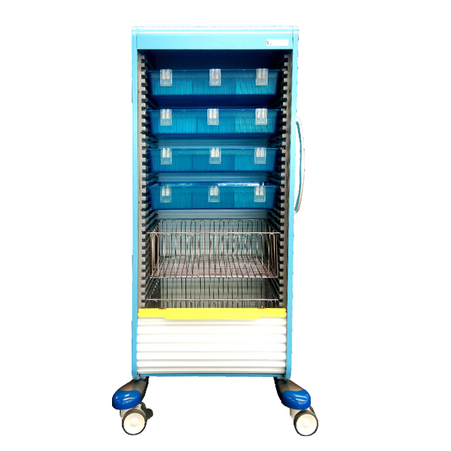 Rolling Door Tambour Roll Up Distribution Medical Trolleys Clinic Storage 