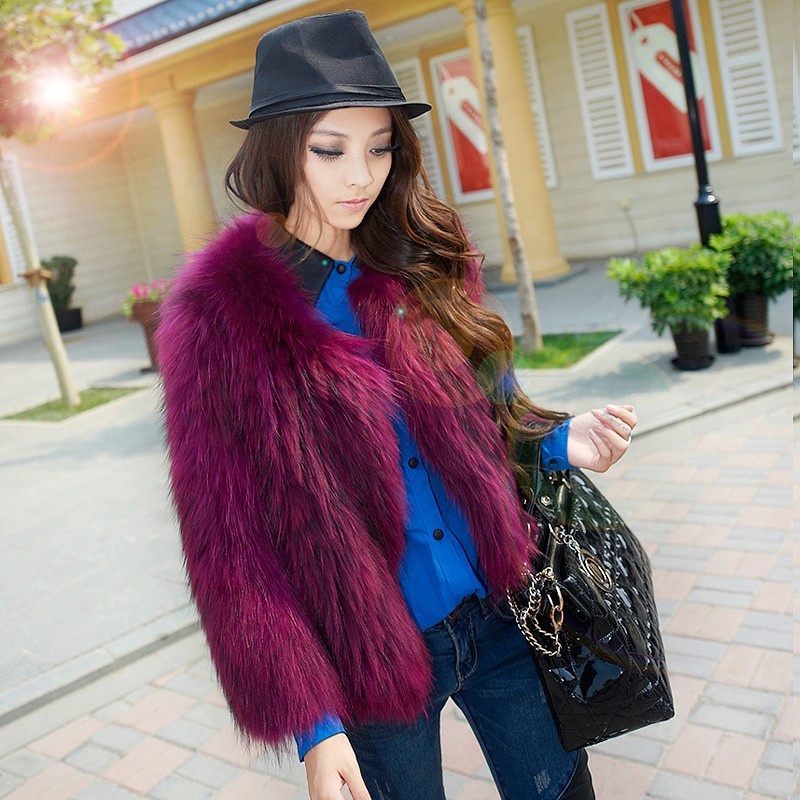Yrfur Yr583 Luxury European Style Real Raccoon Fur Jacket Lots Of Colors 