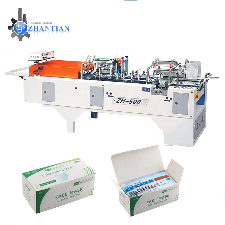 Zh-500 Factory Supply High Productivity Printing Factories Equipment Mini Automatic Folder Gluer