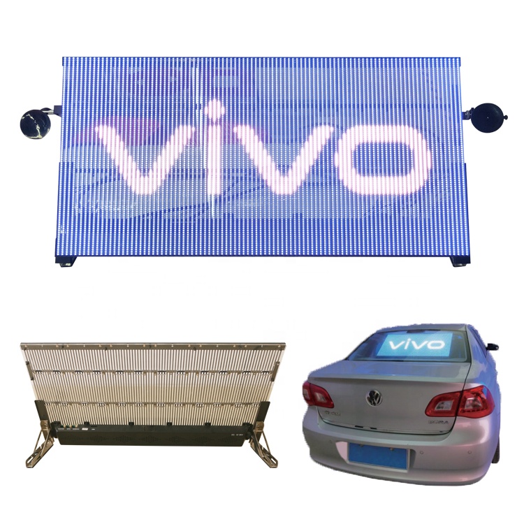 Taxi/car Rear Window Led Display Advertising Indoor Transparent Led Display Screen 