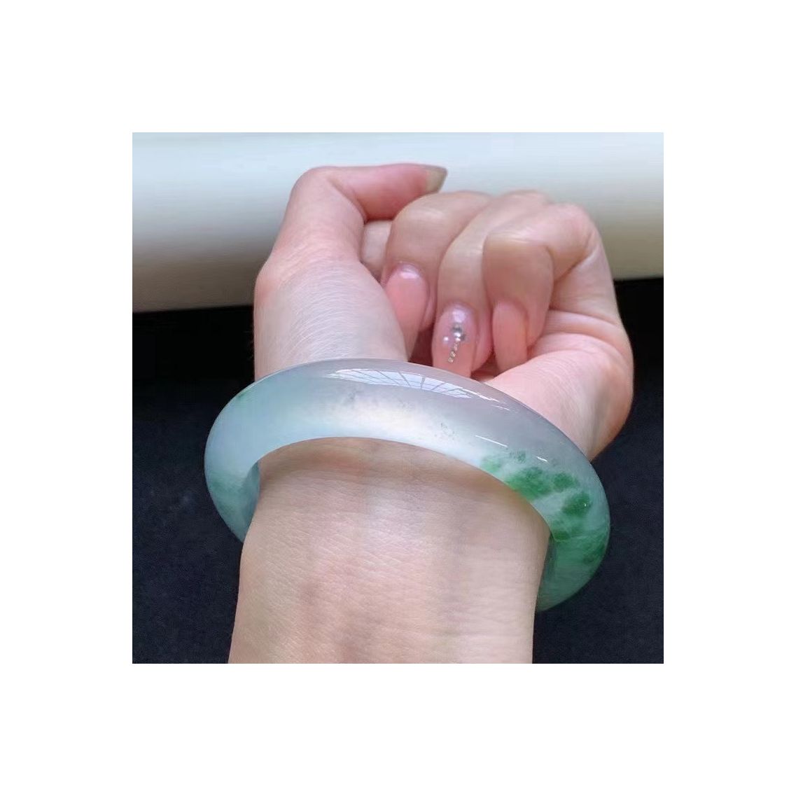 2021 High Quality Fashion Natural Stone Lucky Jade Jewelry Green Bracelet