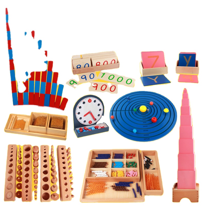 High Quality 120pieces Preschool Child Educational Toy International Wooden Montessori Material 