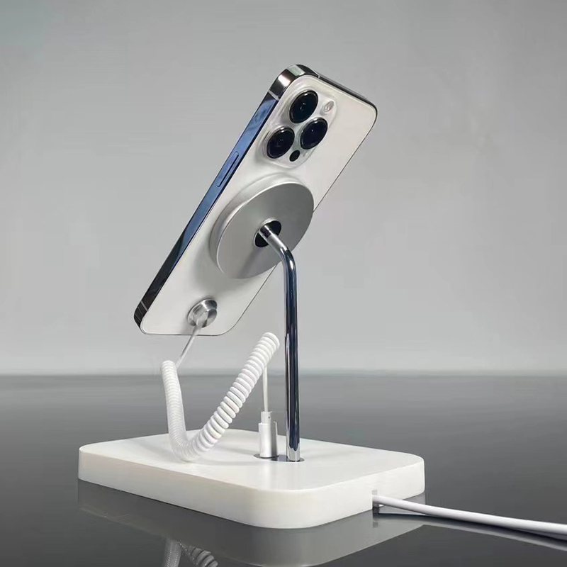 New Design Mobile Phone Display Stand Alarm Cell Phone Security Table Display Holder 
