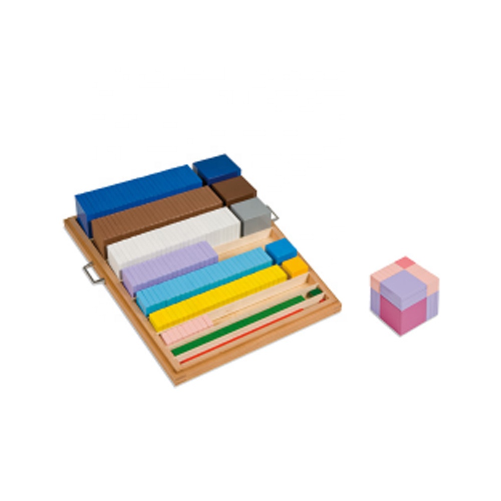Wooden Educational Toys Montessori Cubing Material For Primary School Kids 