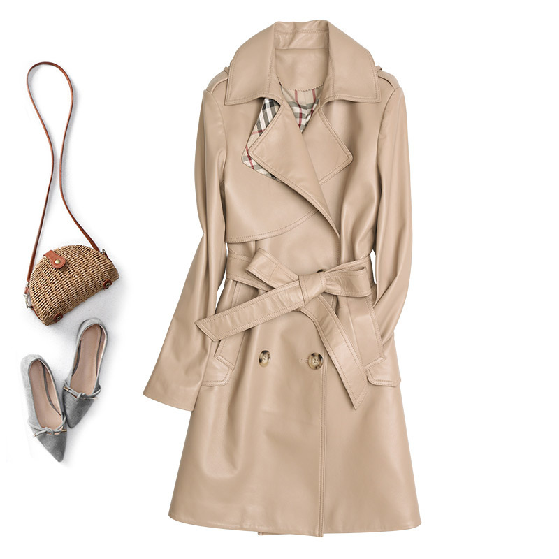 2023 New Winter Streetwear Women Jacket Coats Ladies Abrigo De Mujer De Cuero Plus Size Genuine Leather Sheepskin Women's Parkas