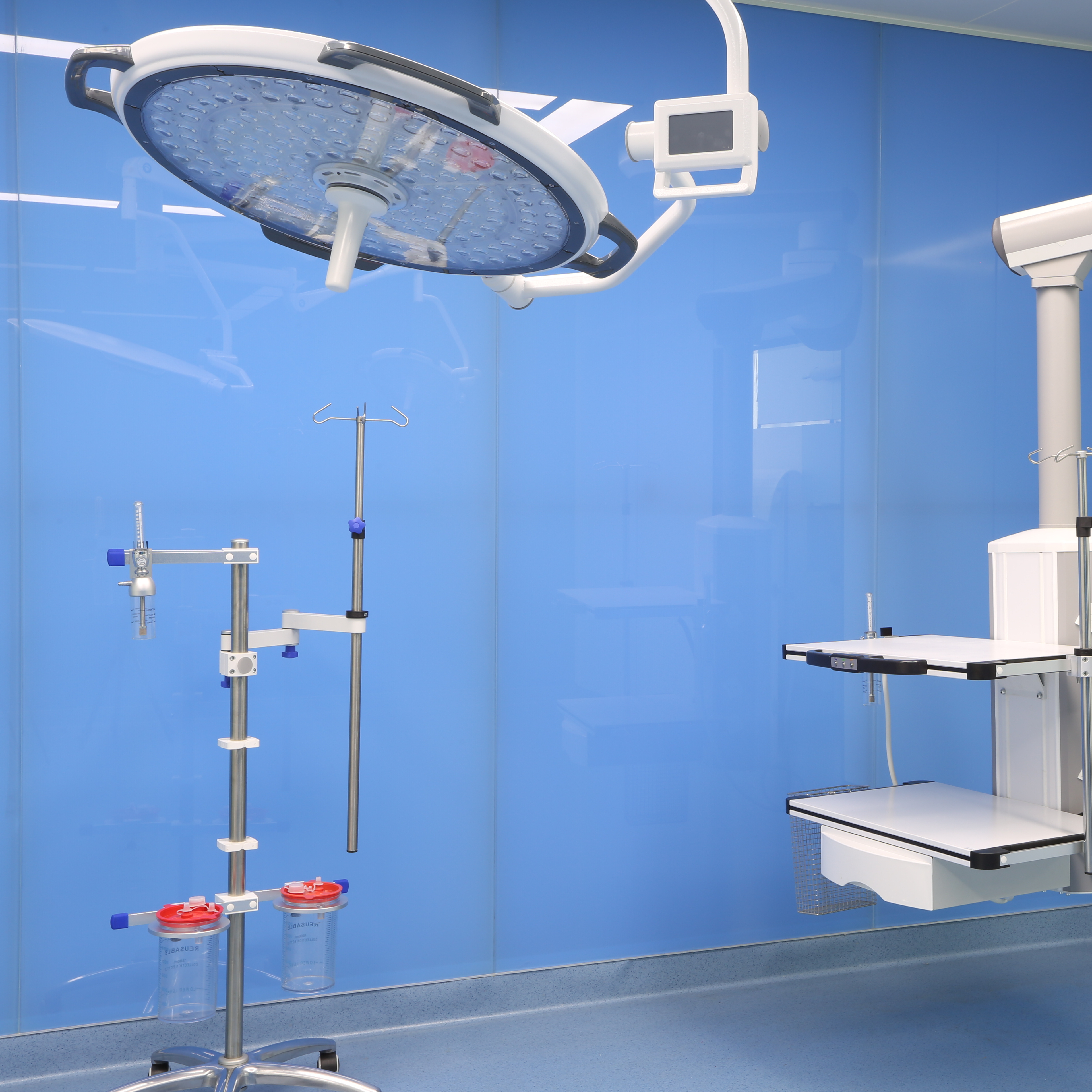 Mt Medical Ceiling Medical Operation Room Double Head Surgical Operating Lamp 