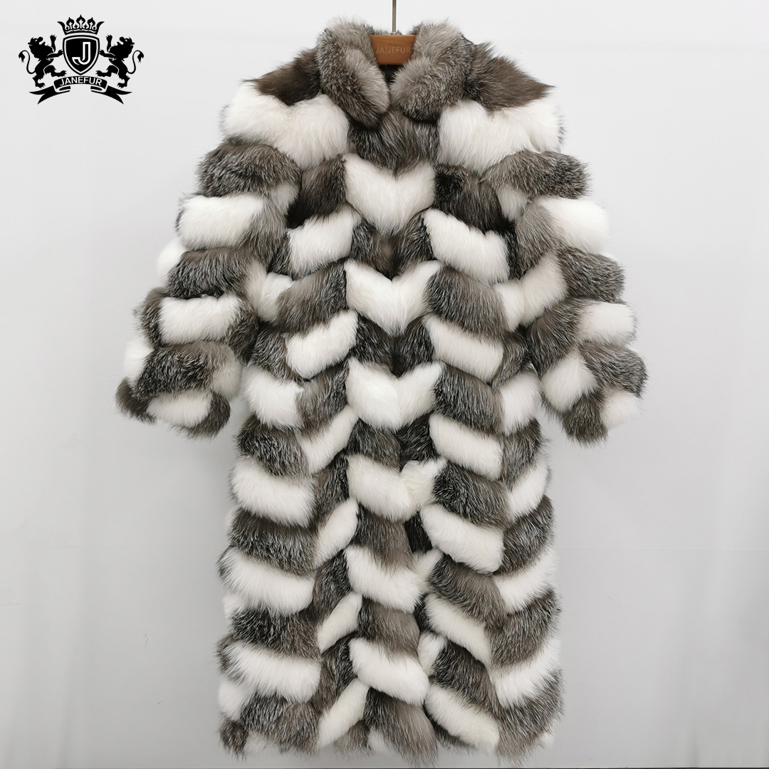 Men Thick Winter Clothing Long Crop Fur Jacket Trendy Custom Ladies Warm Natural Fox Fur Coat 