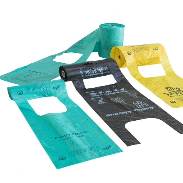 Customized Disposable Pet Waste Bag On Roll With Core 