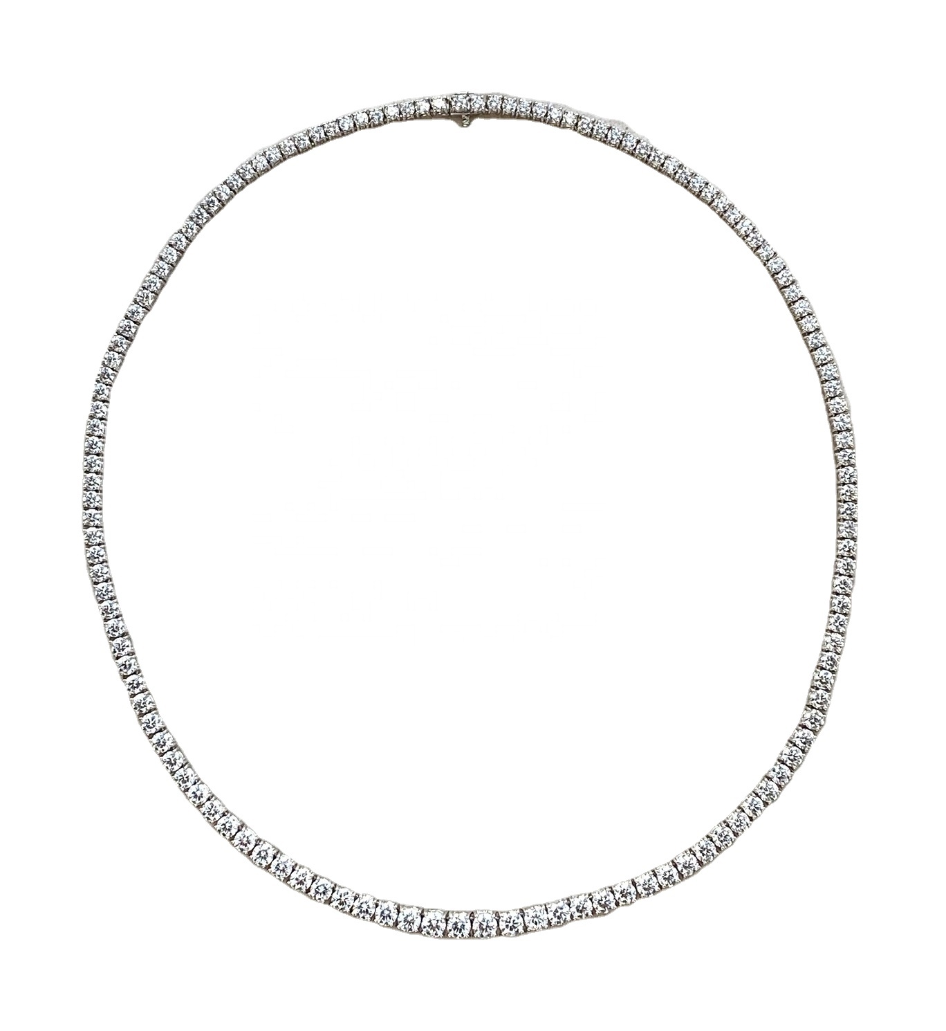 Classic Design 18k White Gold Set With Round Brilliant Cut Real Natural Diamond Fine Jewelry Necklace