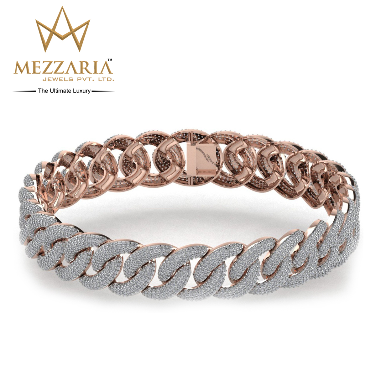 Mens Miami Chain 14 Kt 101 Gram Gold 31.09 Cts Diamond Iced Out Cuban Link Bracelet High Quality Cuban